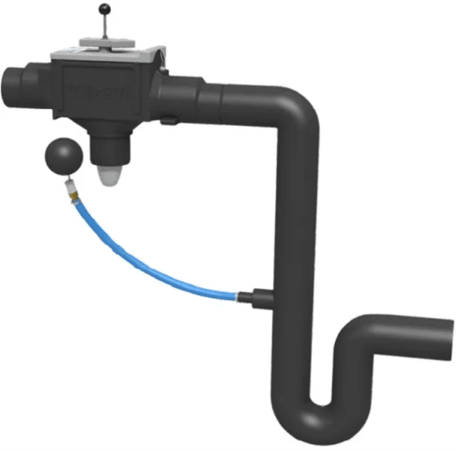 overflow siphon connected with a rainwater filter
