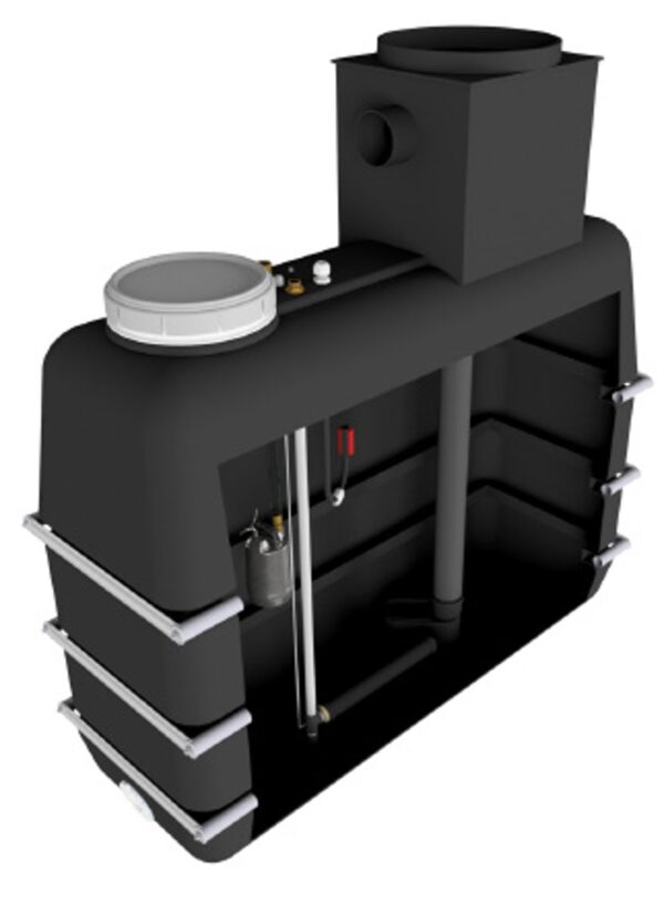 Greywater tank indoor