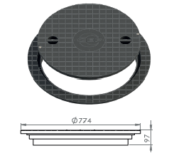 Varitank cover set round, PE 600 kg wheel load taxable