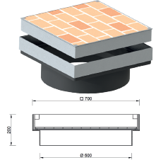 Varitank cover set square, vowel cover